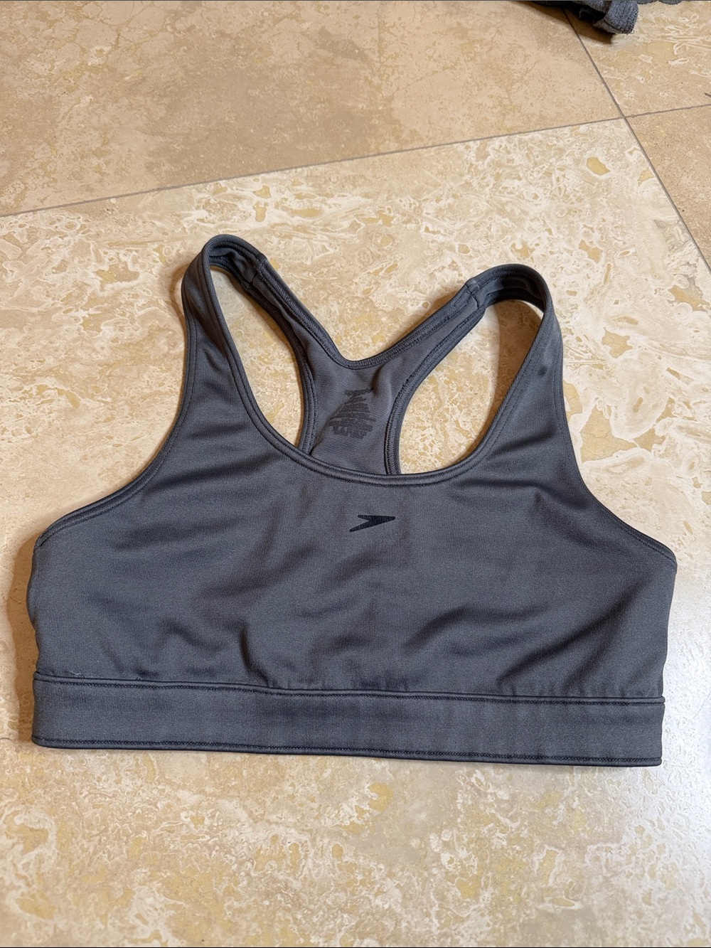 Racerback Sports Bra - Charcoal Gray